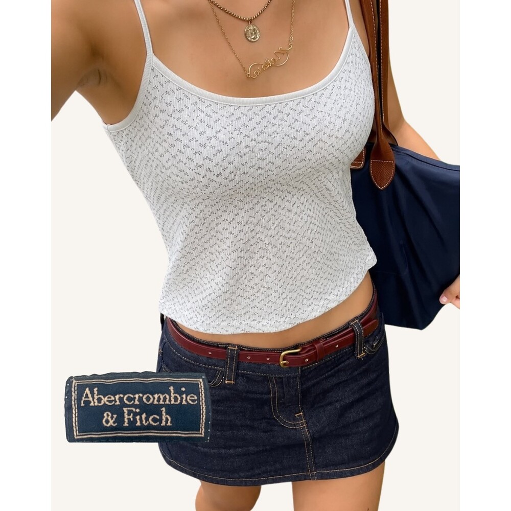 Abercrombie & Fitch Y2K Thermal Tank Top Large Bella Swan Soft Grunge Indie